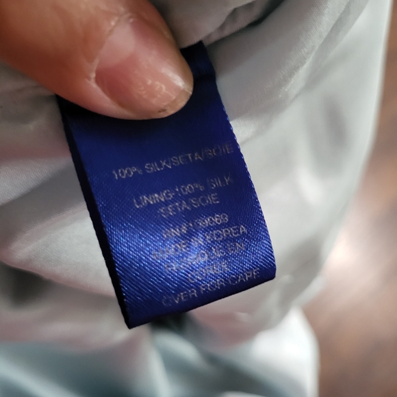 LiLiu Silk Light Blue Sheath Dress 2 XS - Picture 10 of 11